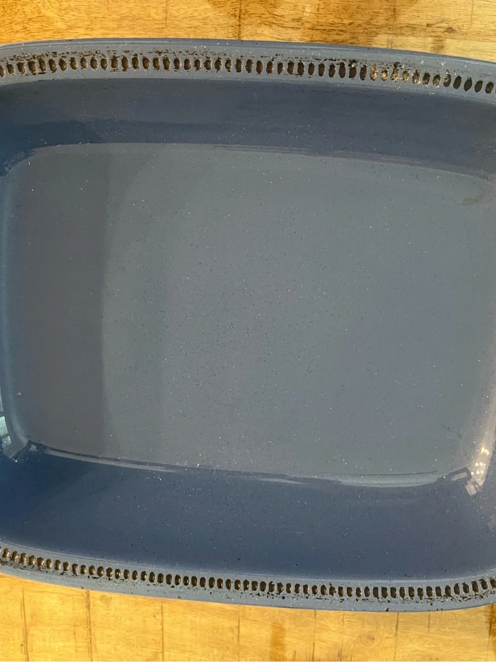 Dansk Blue Ceramic rectangle casserole dish with Beaded Edge